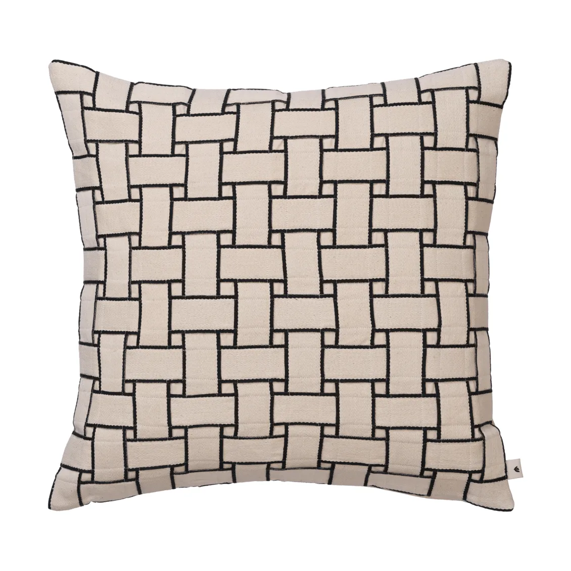 Housse de coussin Lattice, Off-white-black, 50x50 cm Ferm Living