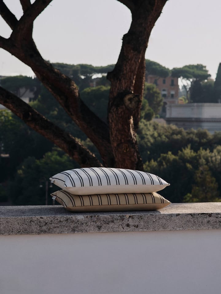 Housse de coussin Twill 40x60 cm, Off-white-black Ferm Living