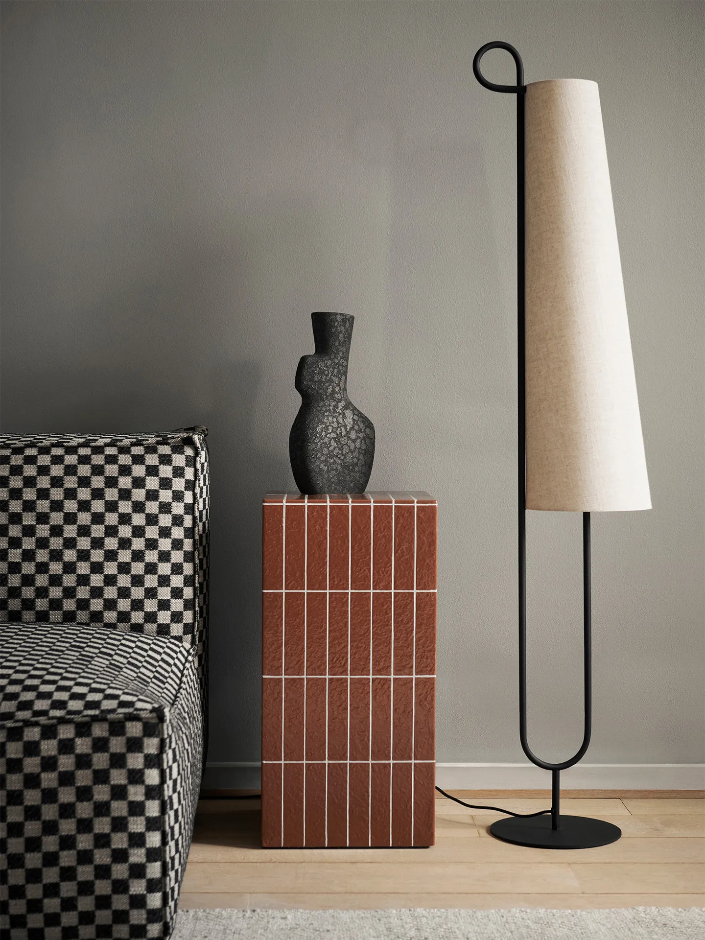 Lampadaire Ancora, Noir-Naturel Ferm Living