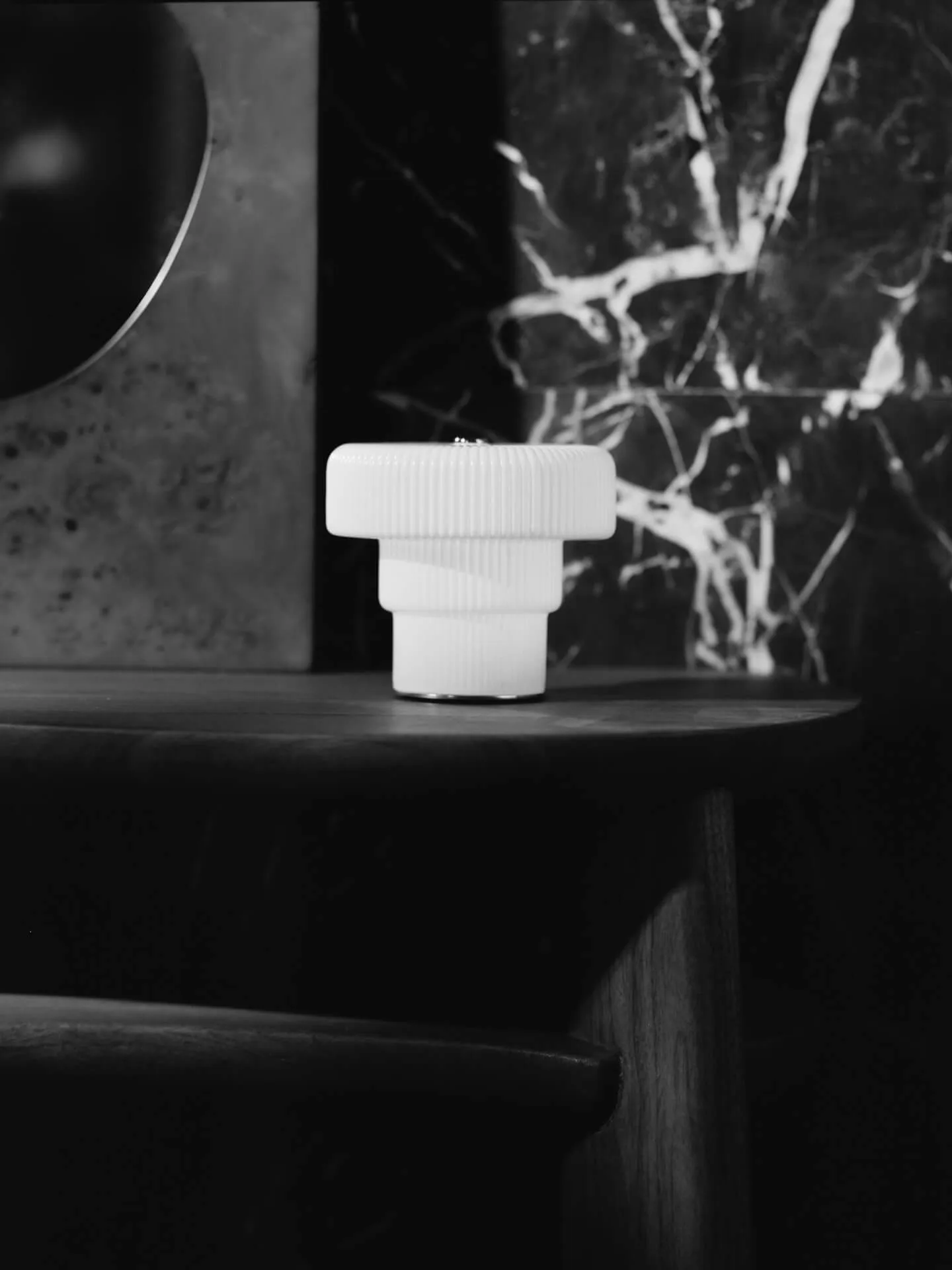 Lampe de table portable Ripple 10 cm, White Ferm Living