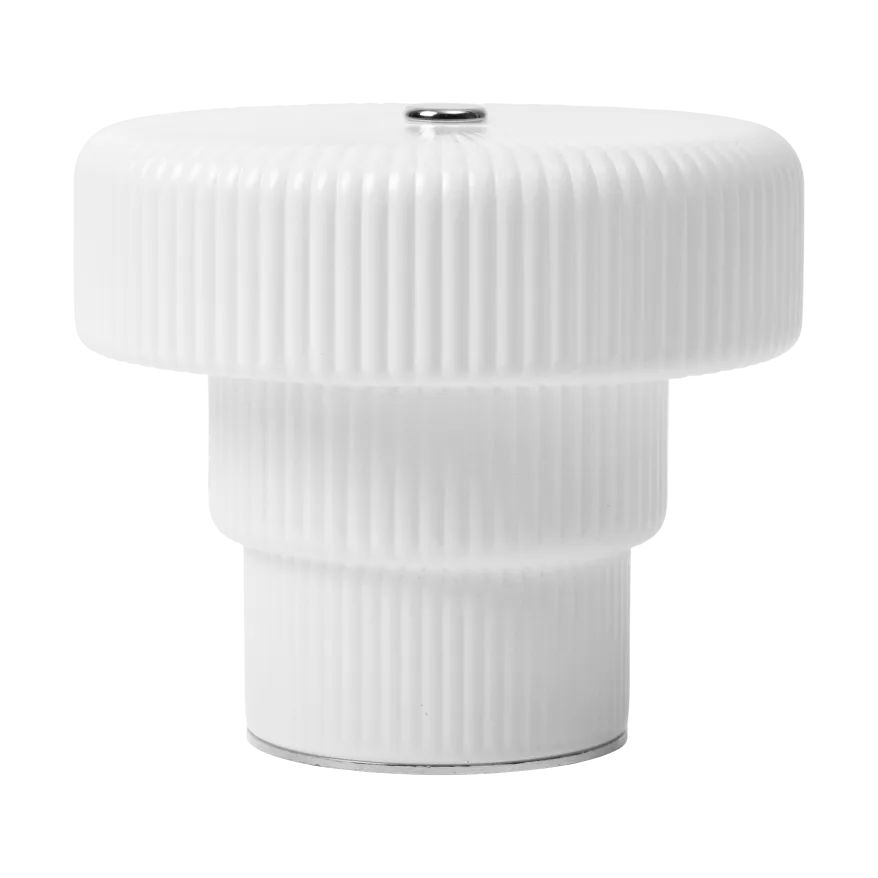 Lampe de table portable Ripple, White, 10cm Ferm Living