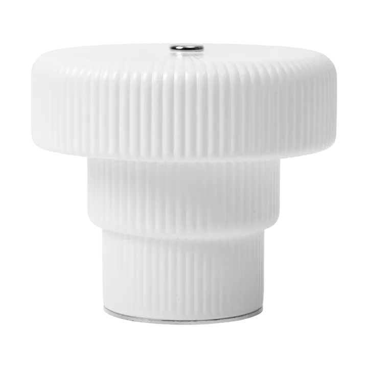 Lampe de table portable Ripple - White, 10cm - Ferm Living