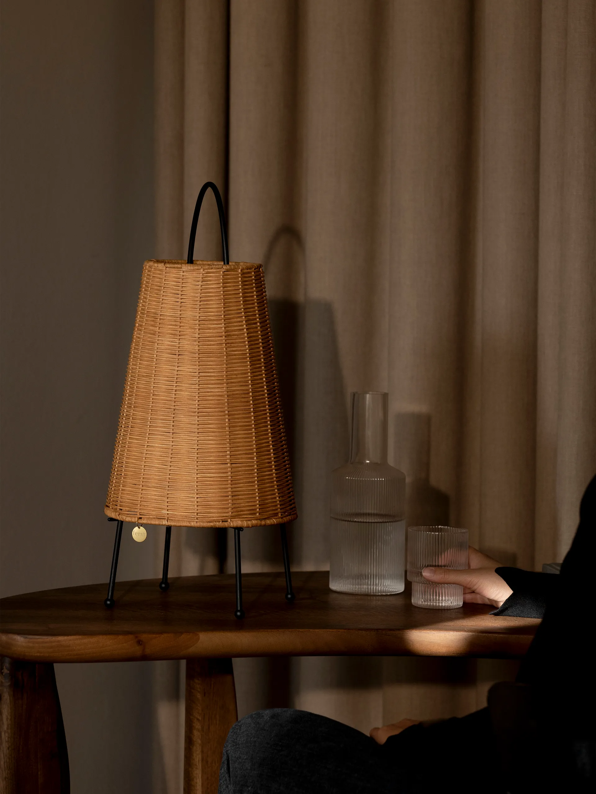 Lampe de table Porti Braided 50 cm, Natural Ferm Living