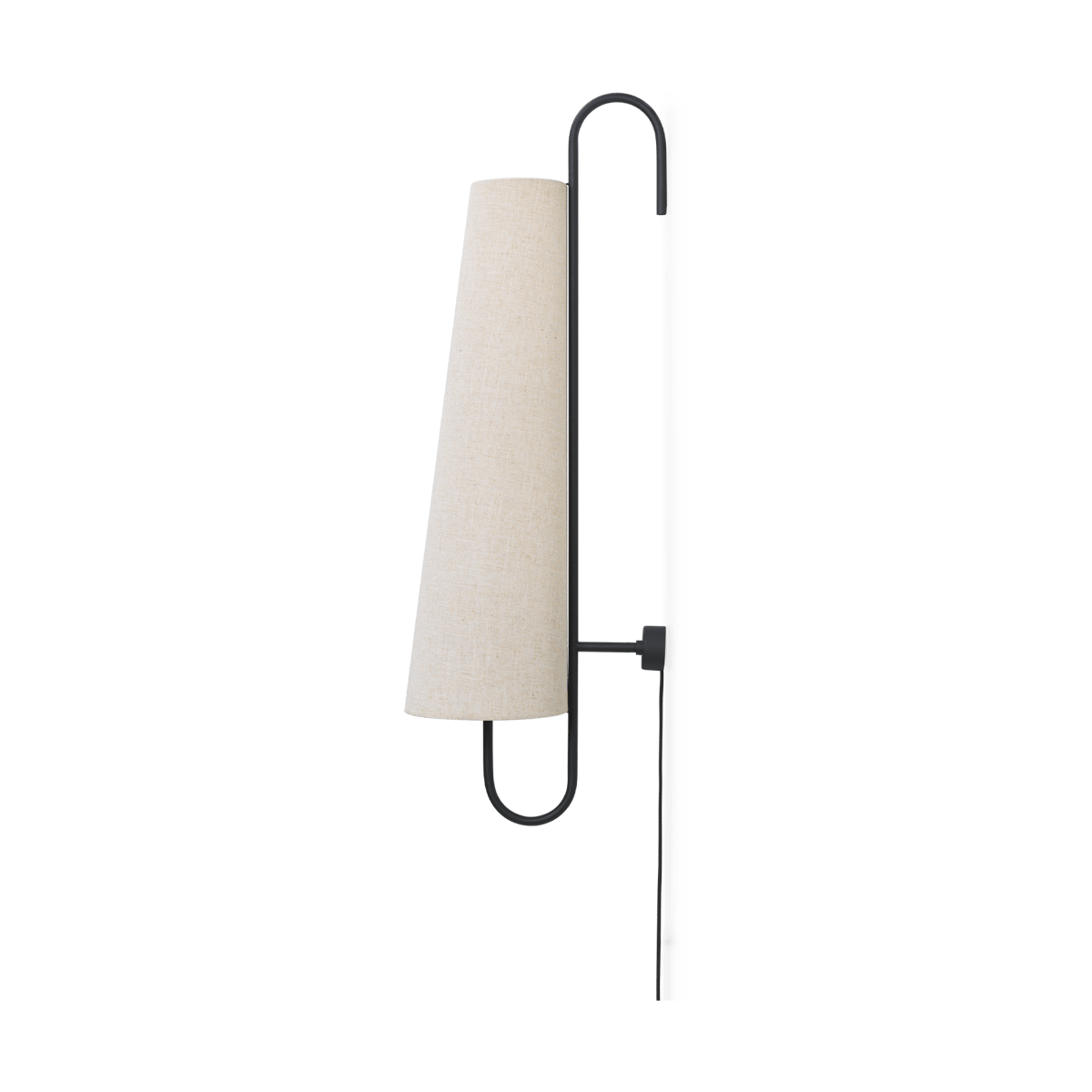 Ferm Living Lampe murale Ancora Noir-Naturel