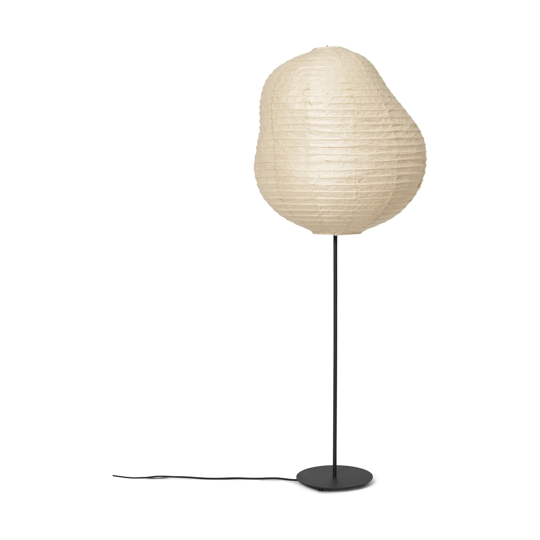 Lampe sur pied Kurbis high, Natural-black Ferm Living