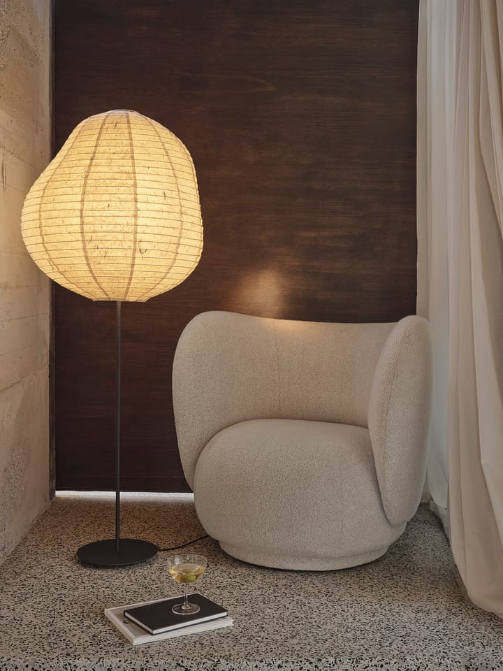 Lampe sur pied Kurbis high, Natural-black Ferm Living