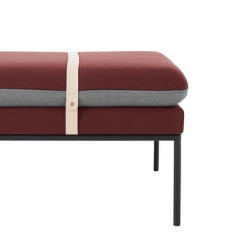 Lit banquette Turn - tissu fiord by kvadrat dark grey, structure noire - ferm LIVING