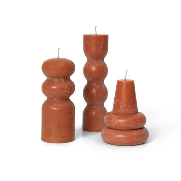 Lot de 3 bougies Torno Ø4 cm - Ambre - Ferm Living