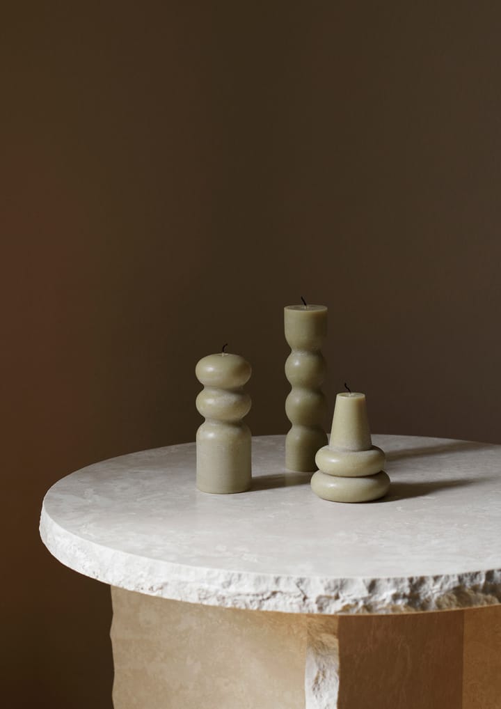 Lot de 3 bougies Torno Ø4 cm, Sable Ferm Living
