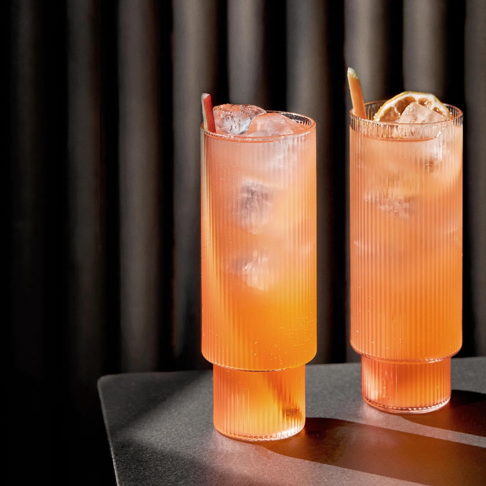 Lot de 4 Verres à long drink Ripple, transparent Ferm Living
