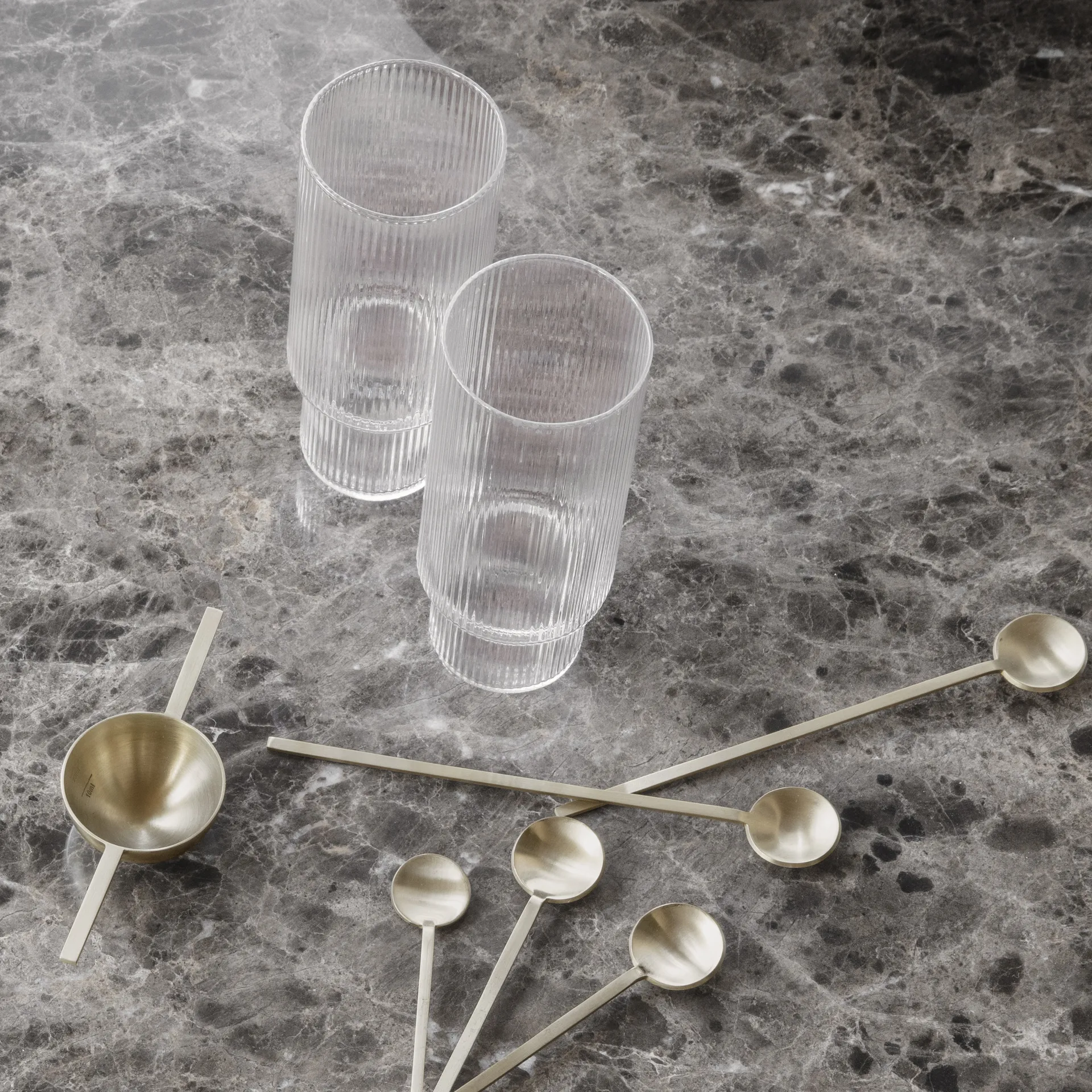 Lot de 4 Verres à long drink Ripple, transparent Ferm Living