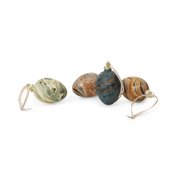 Marble easter eggs, lot de 4, Mixed Ferm Living