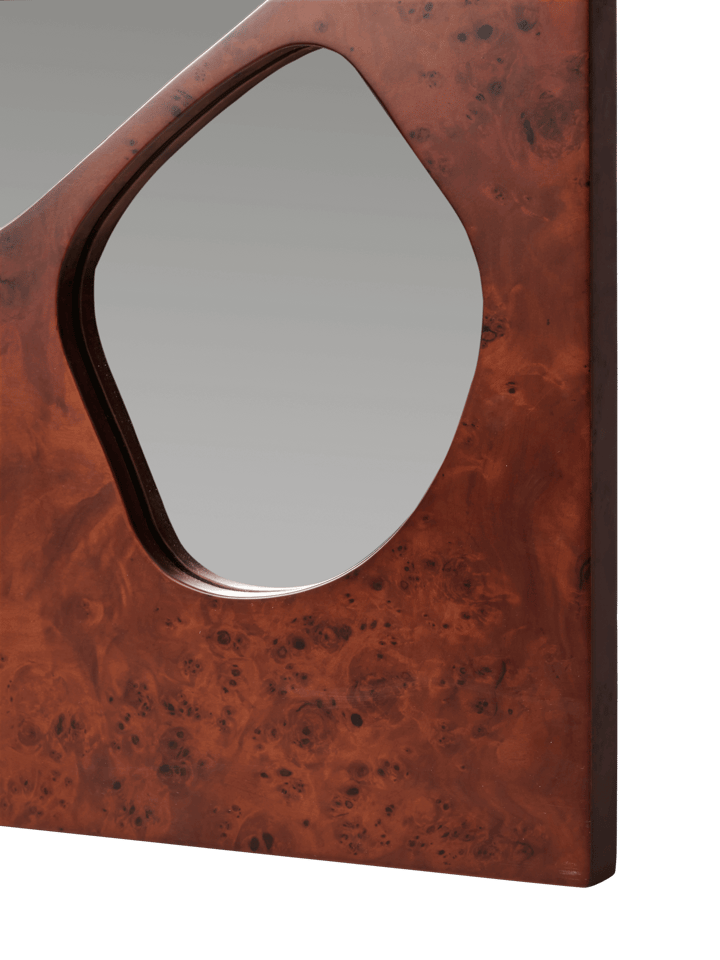 Miroir Folia, Dark stained burl, 82 cm Ferm Living