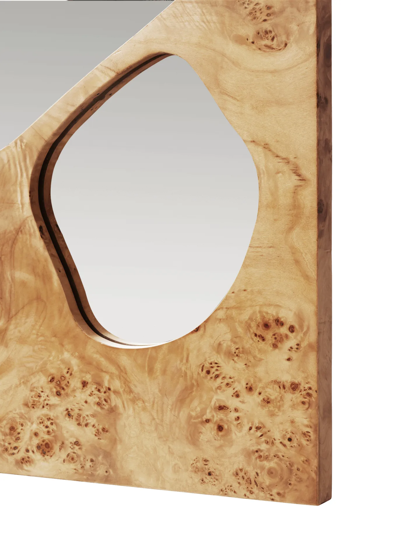 Miroir Folia, Natural burl, 82 cm Ferm Living