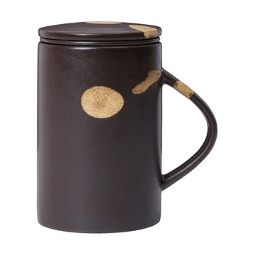Mug à thé avec infuseur Koyo 40 cl - Dark brown-buff - Ferm Living