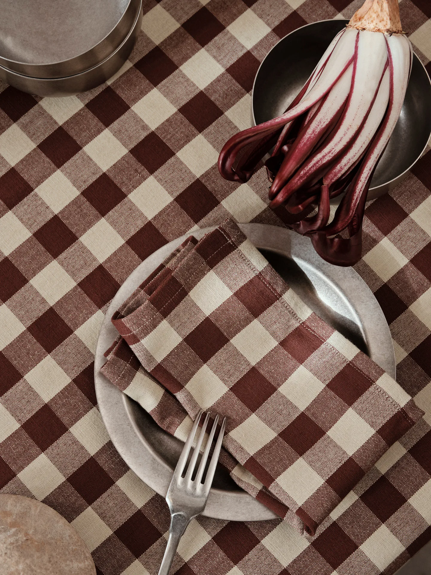 Nappe Bothy check 150x240 cm, Cinnamon-grey green Ferm Living