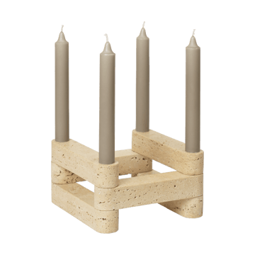Newel module bougeoir 6 pièces
 - Travertine - Ferm Living