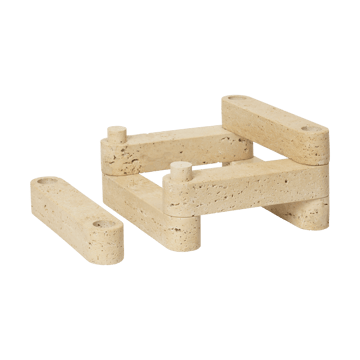Newel module bougeoir 6 pièces
 - Travertine - Ferm Living