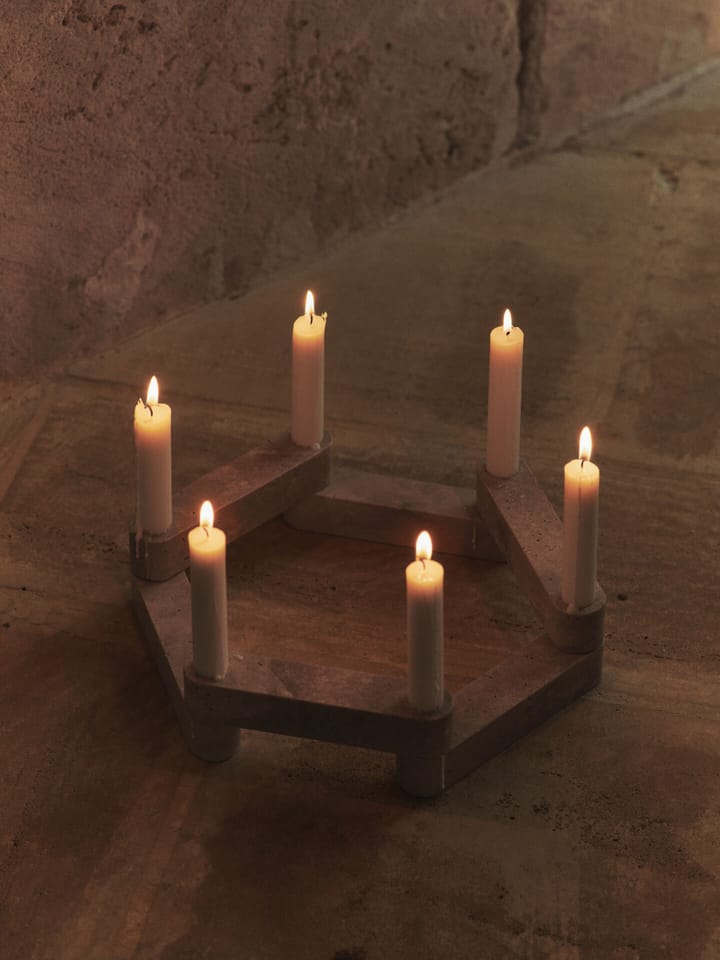 Newel module bougeoir 6 pièces
, Travertine Ferm Living
