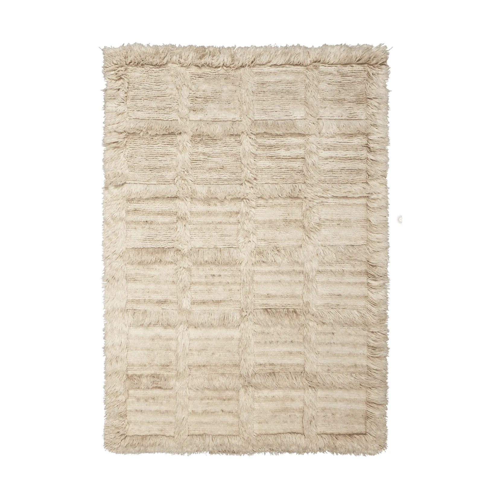 Norte tapis à carreaux, Natural, 160x235 cm Ferm Living
