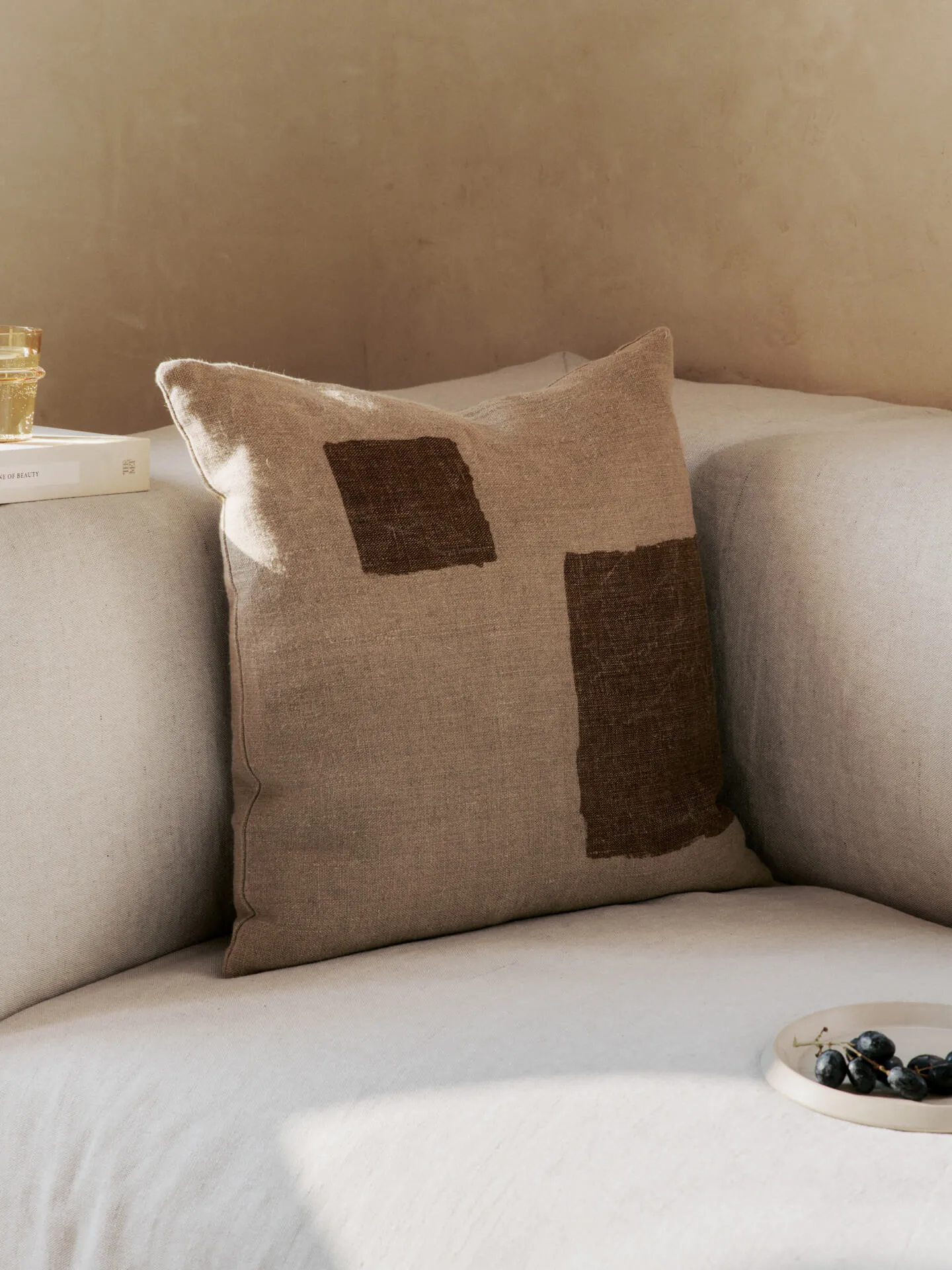 Oleo housse de coussin 50x50 cm, Natural-Sugar Kelp Ferm Living