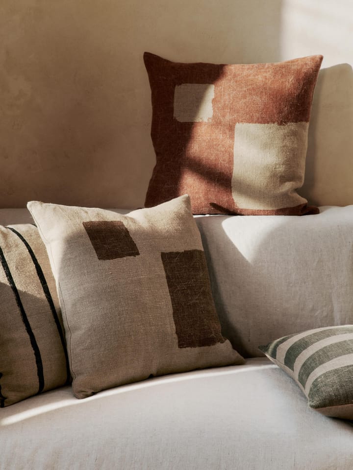 Oleo housse de coussin 50x50 cm, Terracotta-Natural Ferm Living