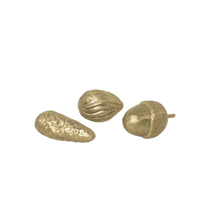 Ornements de cônes de pin Winterland - laiton - Ferm LIVING