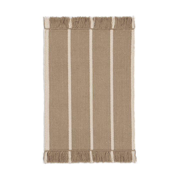 Paillasson Calm kelim - Dark Sand, Off-white, 50x70 cm - Ferm LIVING