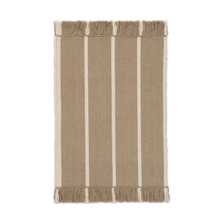 ferm LIVING Paillasson Calm kelim Dark Sand, Off-white, 50x70 cm