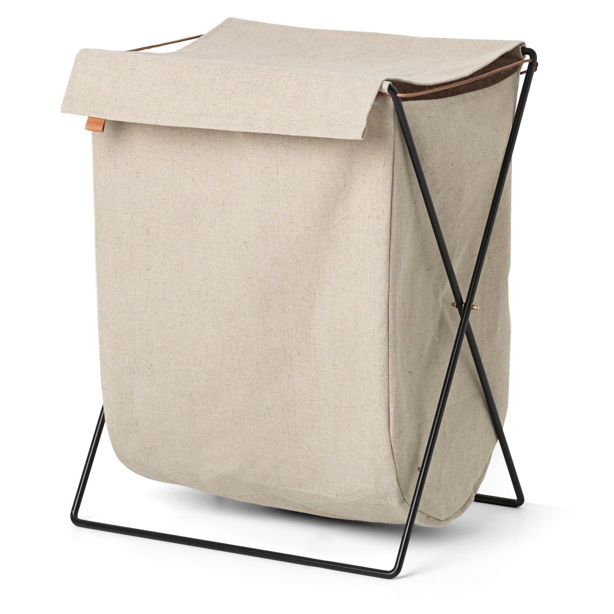 ferm LIVING Panier à linge Herman Noir | Design Scandinave | Paniers à linge | Beige