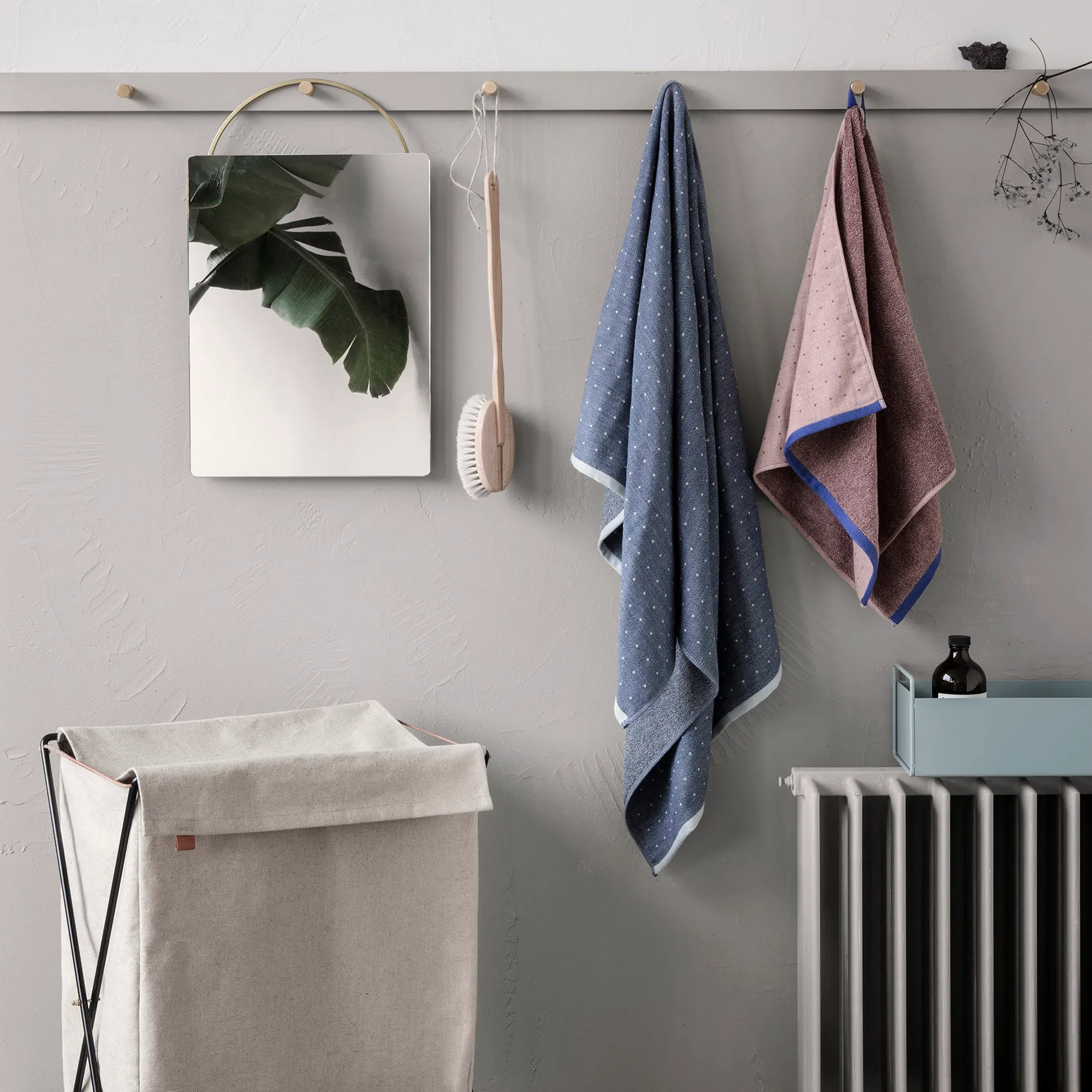 Panier à linge Herman, Noir Ferm Living