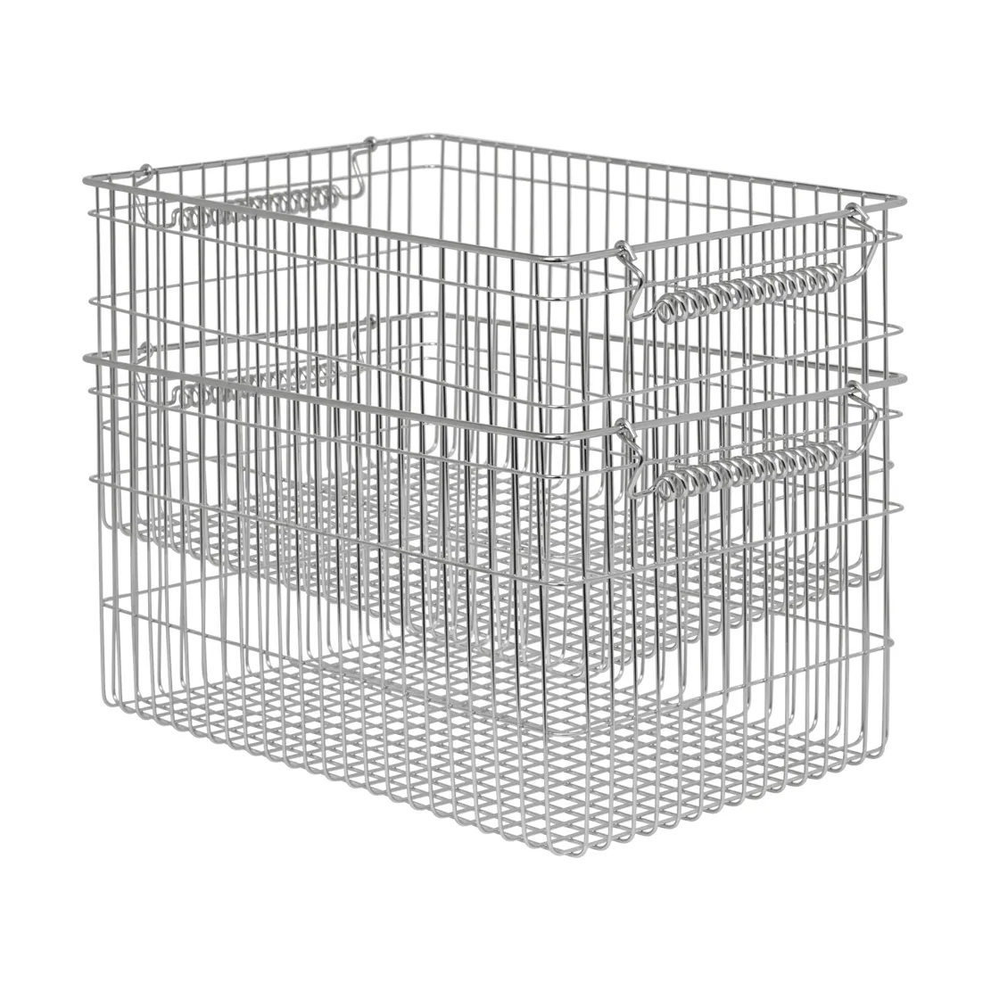 Panier Cala empilable 2 pièces, Acier inoxydable, 36,2x26,2x20,2 cm Ferm Living