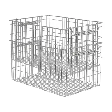 Panier Cala empilable 2 pièces - Acier inoxydable, 36,2x26,2x20,2 cm - Ferm Living