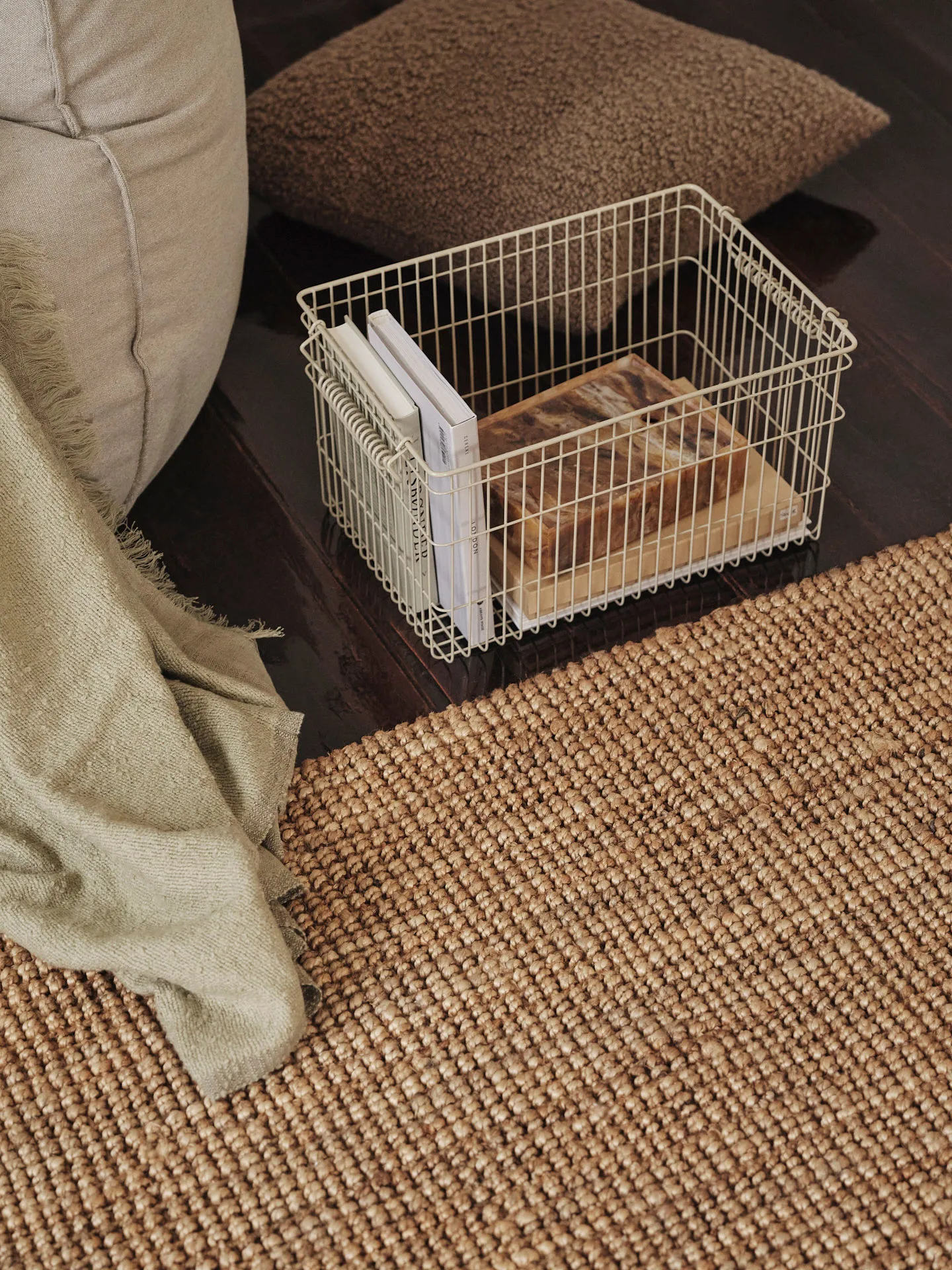 Panier Cala empilable 2 pièces, Cashmere, 36,2x26,2x20,2cm Ferm Living