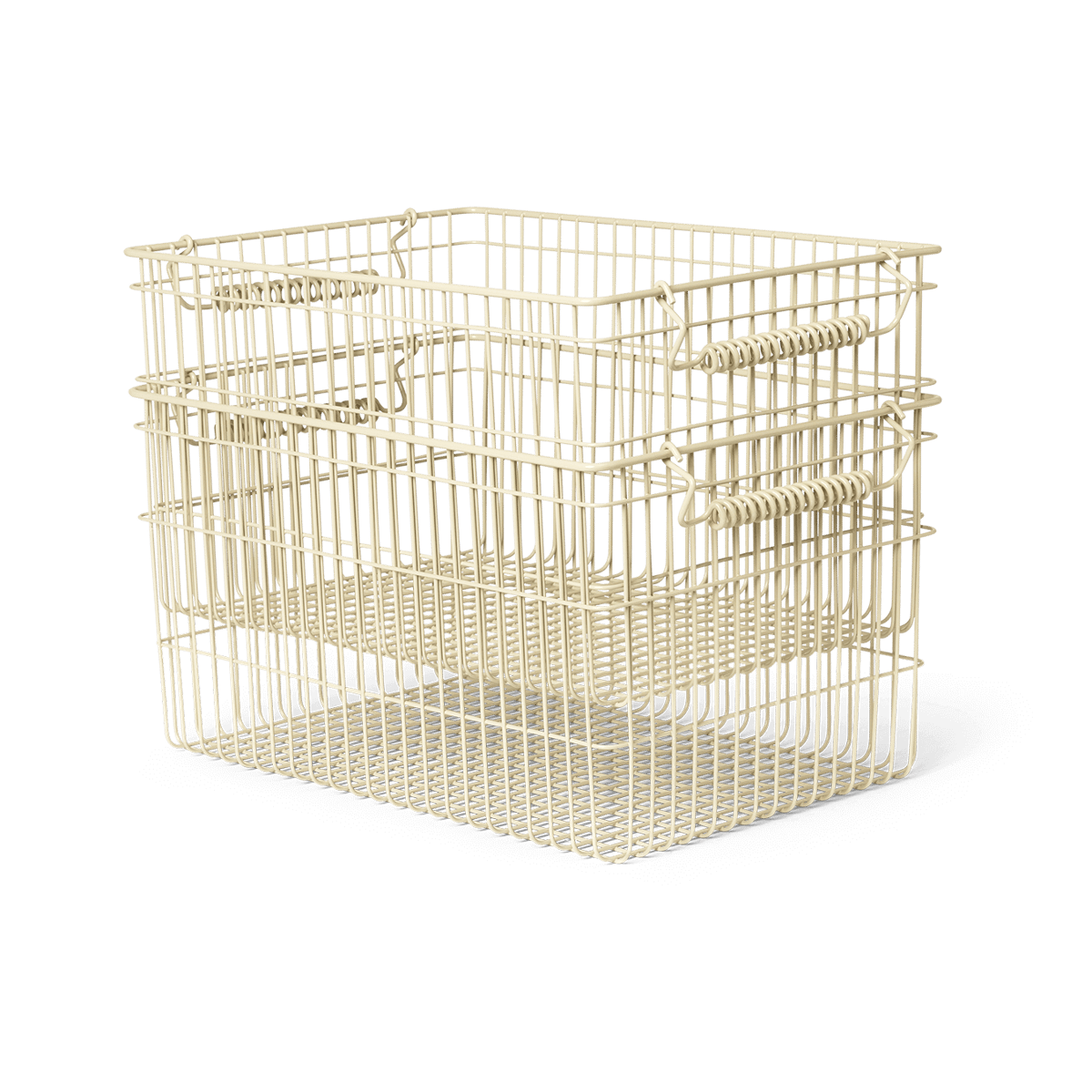 ferm LIVING Panier Cala empilable 2 pièces Cashmere
