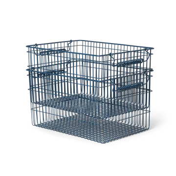 Panier Cala empilable 2 pièces - Dark blue, 36,2x26,2x20,2cm - Ferm Living