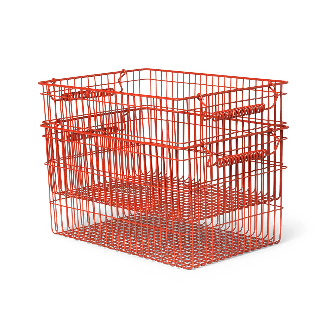 Panier Cala empilable 2 pièces, Poppy red, 36,2x26,2x20,2cm Ferm Living