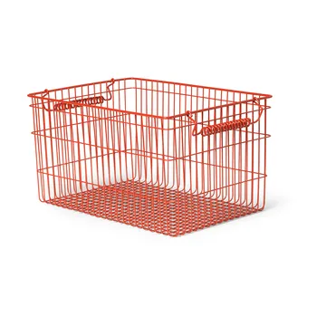Panier Cala empilable 2 pièces - Poppy red, 36,2x26,2x20,2cm - Ferm Living
