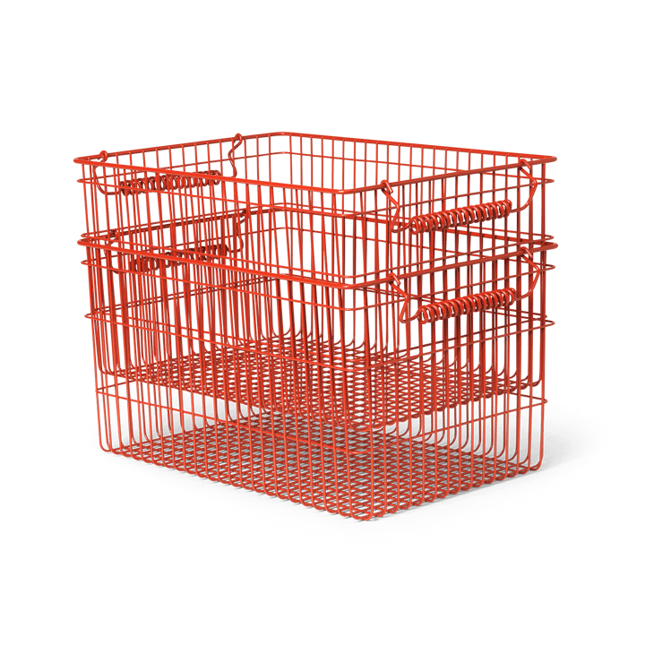 Panier Cala empilable 2 pièces - Poppy red - Ferm Living