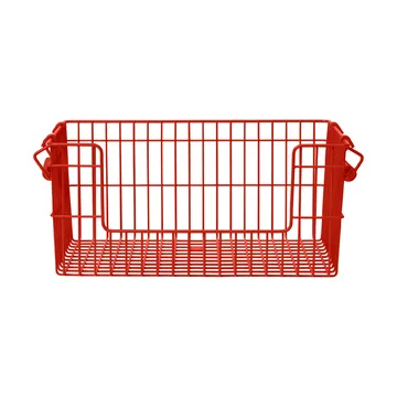 Panier Cala empilable 2 pièces - Rouge coquelicot, 28,7x18x13 cm - Ferm Living