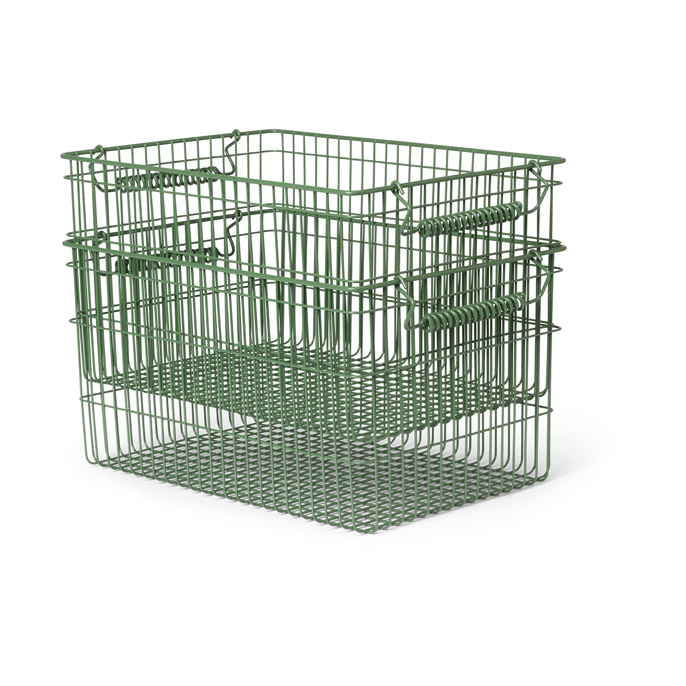 Panier Cala empilable 2 pièces, Verdant green Ferm Living