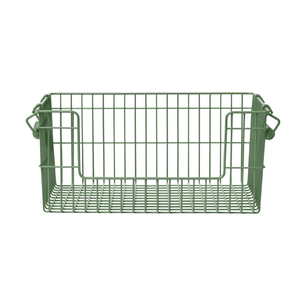 Panier Cala empilable 2 pièces, Vert verdoyant, 28,7x18x13 cm Ferm Living