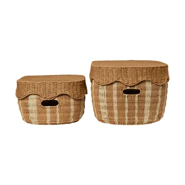 Panier de rangement Rivan 2 pièces - Natural-off-white - Ferm Living