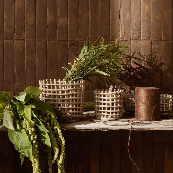 Panier tressé Ceramic Ø16 cm, Cashmere Ferm Living