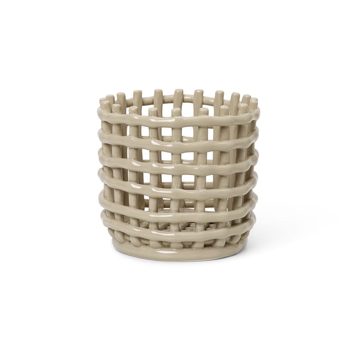 Panier tressé Ceramic Ø16 cm - Cashmere - Ferm LIVING