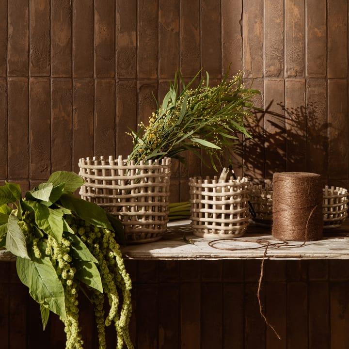 Panier tressé Ceramic Ø16 cm, Cashmere Ferm Living