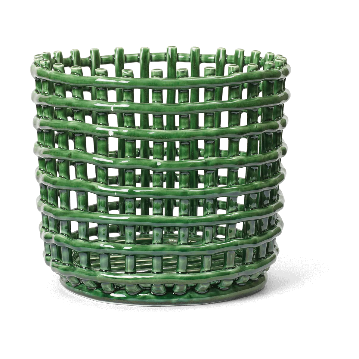 Panier tressé Ceramic Ø23,5 cm, Emerald Green Ferm Living