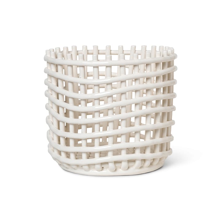 Panier tressé Ceramic Ø23,5 cm - Off white - Ferm LIVING