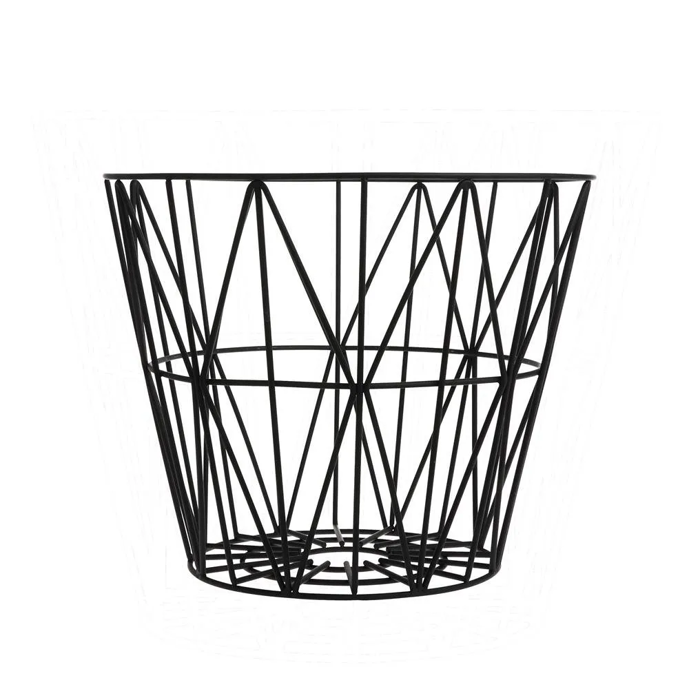 Panier Wire noir, petit 40x35 cm Ferm Living