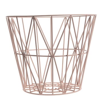 Panier Wire rose - grand 60x45 cm - Ferm Living